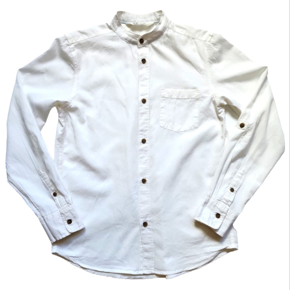 H&M Girls White Button Up Shirt